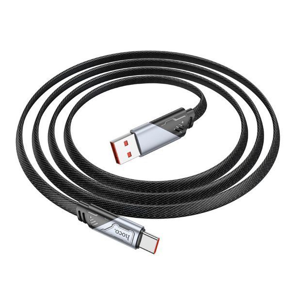 Дата кабель Hoco U119 Machine charging data USB to Type-C 5A (1.2m) Black ILSO-00000066095-2 фото