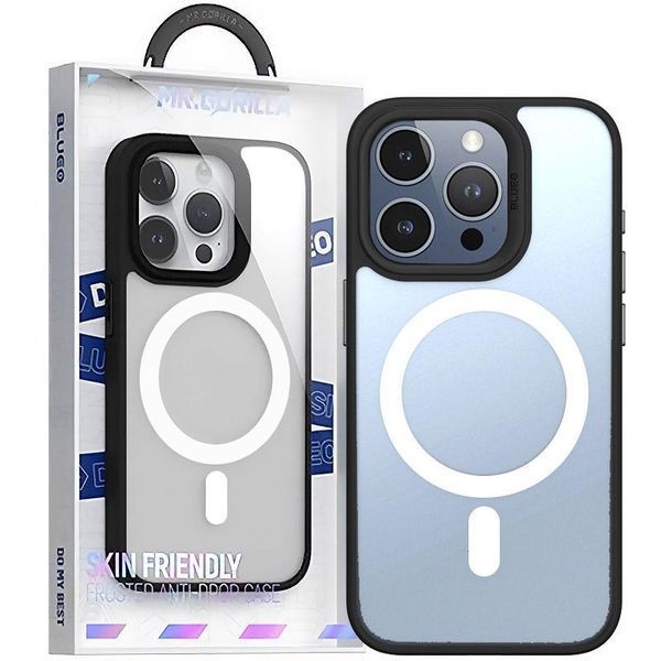 TPU+PC чохол Blueo Skin Friendly Frosted with MagSafe для Apple iPhone 14 Pro Max (6.7") Black 777-07911 фото