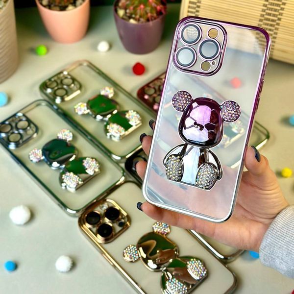 Чохол Bear Gradient Diamond для iPhone 14 Blue 208-04602 фото