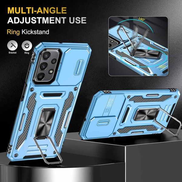 Ударопрочный чехол Camshield Army Ring для Samsung Galaxy A13 4G / A04s Light Blue 777-05117 фото