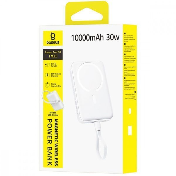 Power Bank Baseus EnerFill FM11 with Built-in Type-C Cable 10000mAh 30W Black E0028904 фото