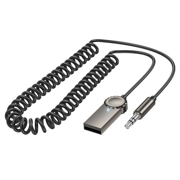 Bluetooth-ресивер BOROFONE BC56 Peaceful car AUX BT receiver with cable Metal Gray 6941991113031 фото