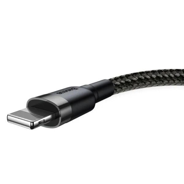 Кабель Baseus Cafule Cable USB For Lightning 1.5A 2m Gray+Black CALKLF-CG1 фото