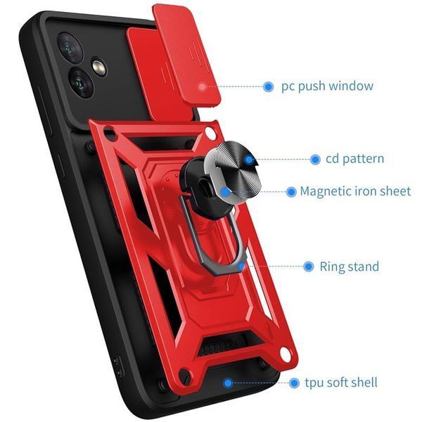 Ударостійкий чохол Camshield Serge Ring для Samsung Galaxy A06 Red 777-04328 фото