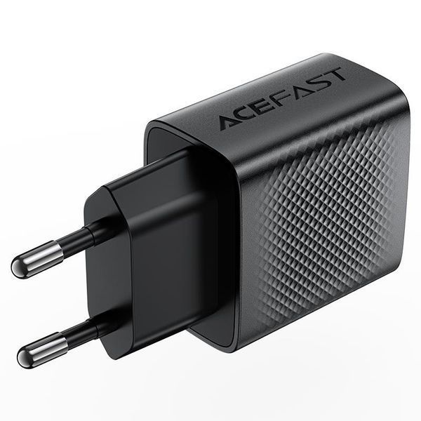 Сетевое зарядное устройство ACEFAST A90 QC18W GaN single USB-A charger (EU) Black 6974316283249 фото