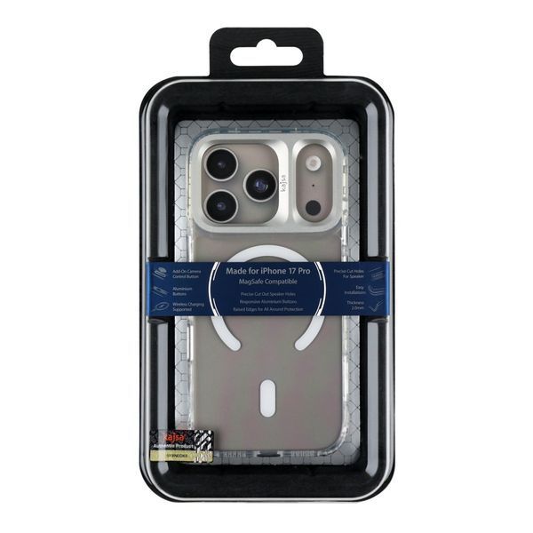 Чохол Kajsa Trans-Shield with MagSafe для iPhone 17 Pro Silver B-Ring 2020000509219 фото