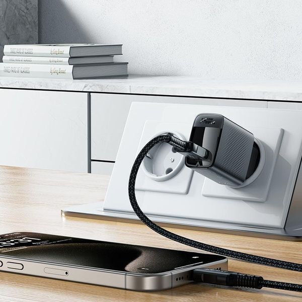Сетевое зарядное устройство ACEFAST A90 QC18W GaN single USB-A charger (EU) Black 6974316283249 фото