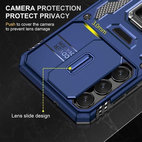 Ударопрочный чехол Camshield Army Ring для Samsung Galaxy S23 FE Navy Blue 777-05017 фото