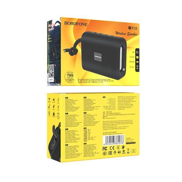 Портативна колонка BOROFONE BR18 Encourage sports BT speaker Black 656-00686 фото