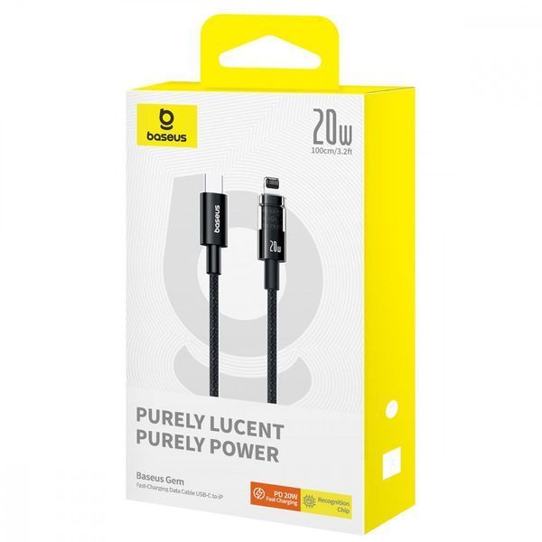 Кабель Baseus Gem Fast-Charging Data Cable Type-C to Lightning 20W 2m Blue P10373001311-01 фото