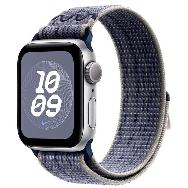 Ремінець Nike Sport Loop для Apple Watch 38/40/41/42mm(ser.10) Grey / Blue 212-01563 фото