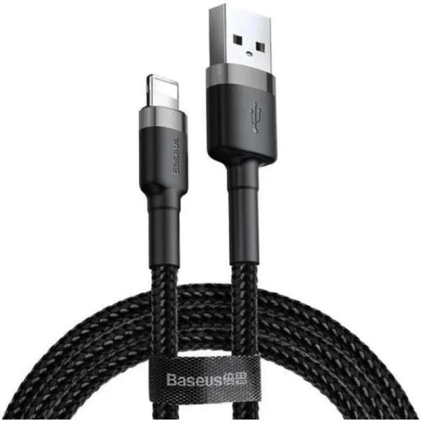 Кабель Baseus Cafule Cable USB For Lightning 1.5A 2m Gray+Black CALKLF-CG1 фото