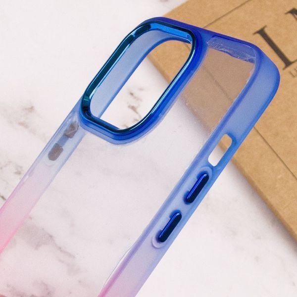 Чехол TPU+PC Fresh sip series для Apple iPhone 14 Pro Max (6.7") Розовый / Синий 777-06683 фото