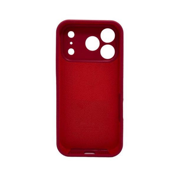 Силіконовий чохол з закритою камерою для iPhone 17 Pro Rose Red 666-04251 фото