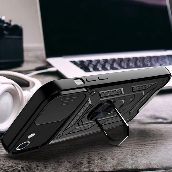 Ударостійкий чохол Camshield Serge Ring для Apple iPhone 7 / 8 / SE (2020) (4.7") Black 208-05576 фото