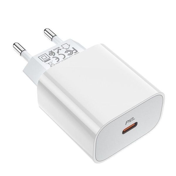 Сетевое зарядное устройство HOCO C76A Plus Speed source PD20W charger White 6931474746917 фото