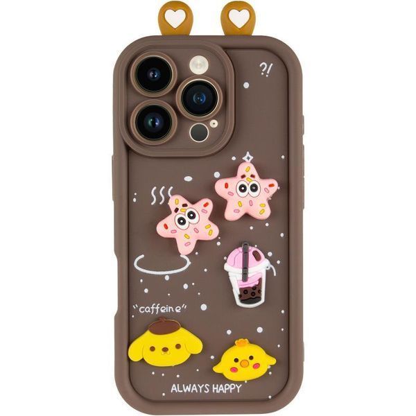 Чехол TPU Toys Case with Ears для Apple iPhone 16 Pro (6.3") Brown 208-05345 фото