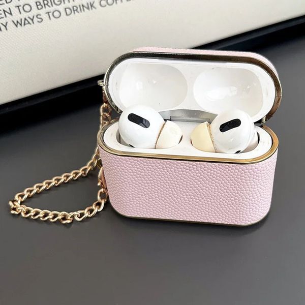 Кожаный футляр Suitcase для наушников AirPods 3 Pink 203-00353 фото