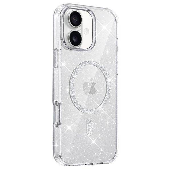 Чехол TPU Eclipse Sparkle (MagFit) для Apple iPhone 16 (6.1") Clear 214-03768 фото