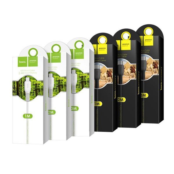 Кабель HOCO X20 USB to Micro 2A, 2m, PVC, TPE connectors, Black 6957531068884 фото