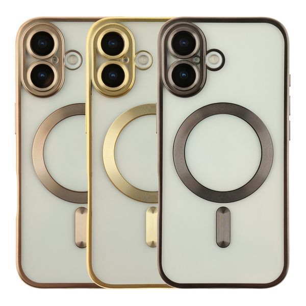 Чохол TPU Metallic Chrome Full Camera with Magsafe для iPhone 17 Chrome Black 214-04606 фото
