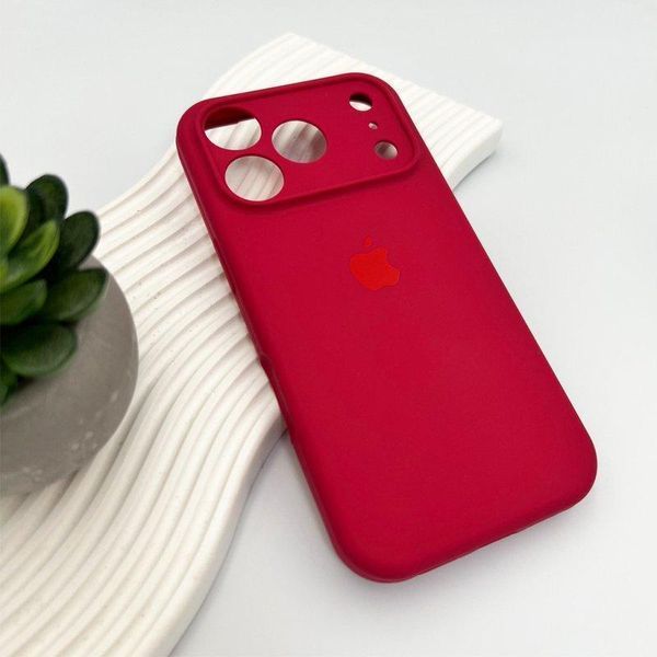 Силіконовий чохол з закритою камерою для iPhone 17 Pro Rose Red 666-04251 фото