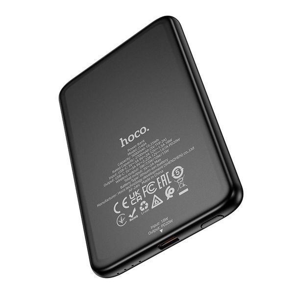 Power Bank Hoco J140A Tony PD20W ultra-thin magnetic 5000mAh Чорний 656-03298 фото