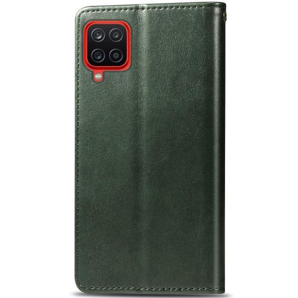 Кожаный чехол-книжка GETMAN Gallant (PU) для Samsung Galaxy A12 / M12 Green 777-06533 фото
