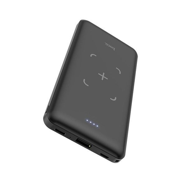 Зовнішній акумулятор HOCO J50 Surf wireless charging mobile power bank(10000mAh) Black 656-01170 фото
