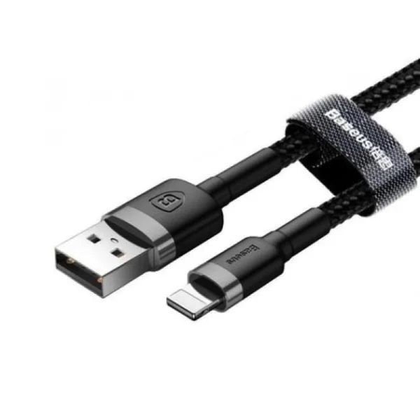 Кабель Baseus Cafule Cable USB For Lightning 1.5A 2m Gray+Black CALKLF-CG1 фото