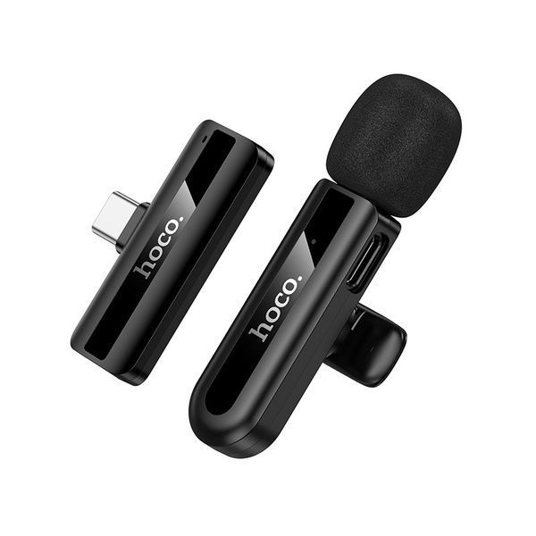 Беспроводная микрофонная система HOCO L20 Fair (Type-C) Black 6942007655491 фото