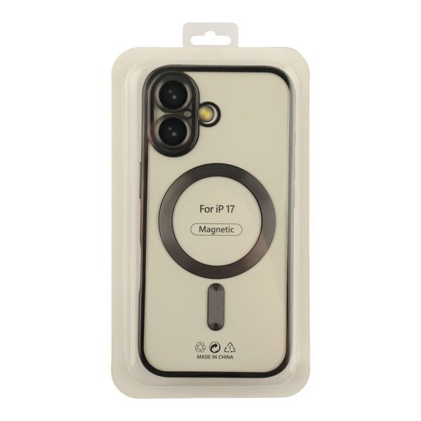 Чохол TPU Metallic Chrome Full Camera with Magsafe для iPhone 17 Chrome Black 214-04606 фото