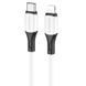 Кабель BOROFONE BX79 Type-C to iP 3A, 20W, 1m,, silicone, silicone connectors, White 6974443384734 фото 1