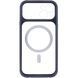 Чехол TPU+PC GETMAN Moon Clear with MagSafe для Apple iPhone 15 (6.1") Blue 656-08428 фото 3