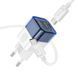 Мережевий зарядний пристрій HOCO C125A Transparent tribute single-port PD20W charger set(Type-C to Type-C) Transparent Blue 656-01355 фото 1
