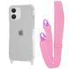 Чохол WAVE Clear Case With Strap для Iphone 11 Pink 208-05200 фото 1