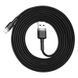 Кабель Baseus Cafule Cable USB For Lightning 1.5A 2m Gray+Black CALKLF-CG1 фото 1