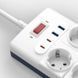 Удлинитель WIWU S008 Power Strip PD20W (2USB-A/2C/10xSocket) (2m) White ILSO-00000085939-1 фото 3