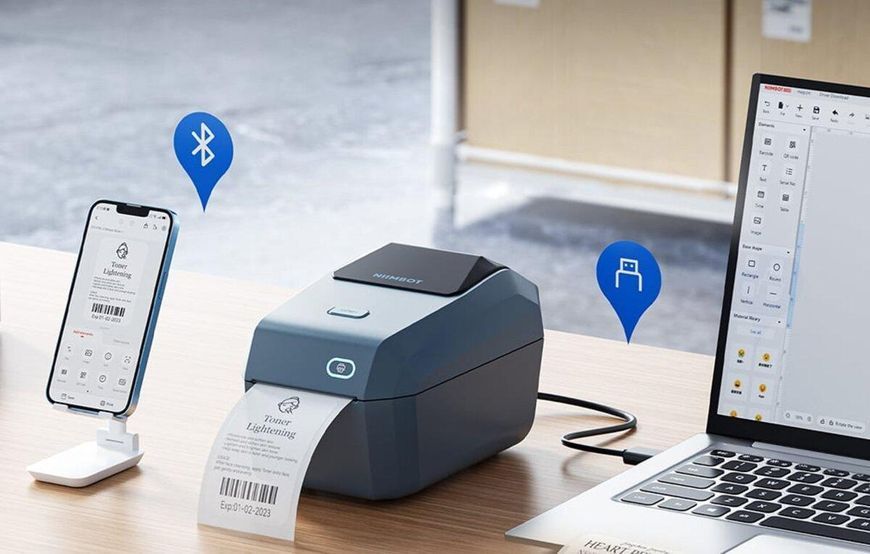 Термопринтер для друку наклейок NIIMBOT K3 Space Blue (1AE0F121602) 656-02124 фото