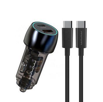 Автомобільний зарядний пристрій WUW-T103C PD 30W +QC 3.0 18W black 6978749570440 фото