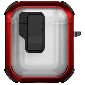 Футляр противоударный Locking Button для наушников Airpods 1/2 Red 203-00404 фото