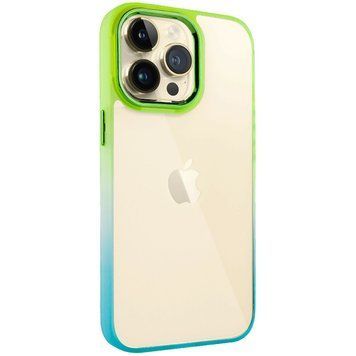 Чехол TPU+PC Fresh sip series для Apple iPhone 14 Pro Max (6.7") Бирюзовый / Лимонный 777-06684 фото