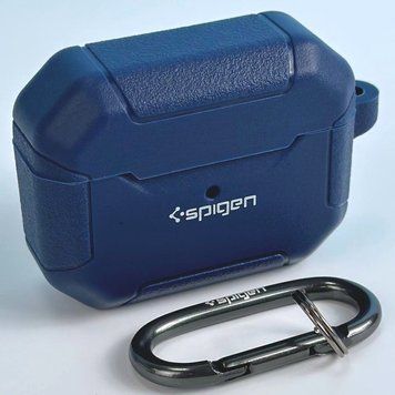Футляр для наушников с карабином для AirPods 3 Leather Armor Carabin Blue 203-00453 фото