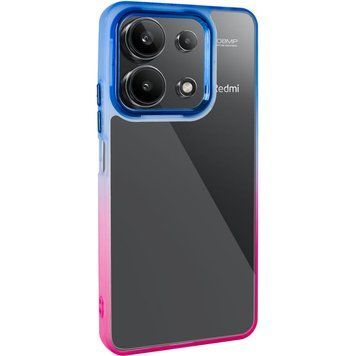 Чехол TPU+PC Fresh sip series для Xiaomi Redmi Note 13 4G Розовый / Синий 777-06634 фото