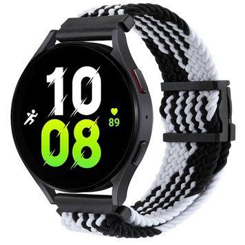 Ремінець Універс 20mm Elastic Adjustment для Samsung/Amazfit/Huawei Black/White 212-02798 фото