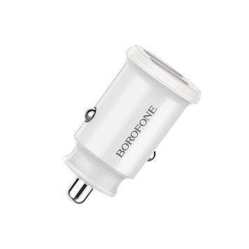 Автомобильное зарядное устройство BOROFONE BZ8 MaxRide Dual Port Car Charger White 656-00315 фото