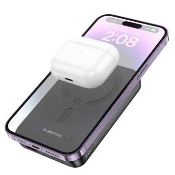 Power Bank Borofone BJ47 Quick PD20W magnetic wireless fast charging 10000mAh Черный 656-01414 фото