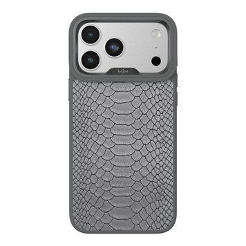 Чохол Kajsa Glamorous Collection Snake Pattern with MagSafe для iPhone 17 Pro Max / 18 Pro Max (6.9") Grey O-Ring 4894505233133 фото