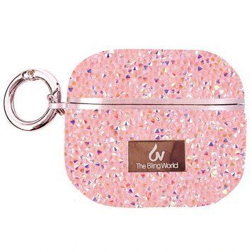 TPU чехол Bling World Rock Diamond для наушников AirPods Pro / Airpods Pro 2 Розовый 203-00304 фото