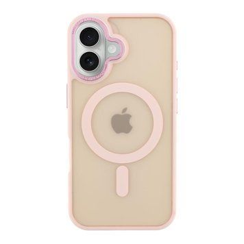 Чехол TPU+PC Goldencis Matte with MagSafe для iPhone 16 Plus Pink 214-03412 фото